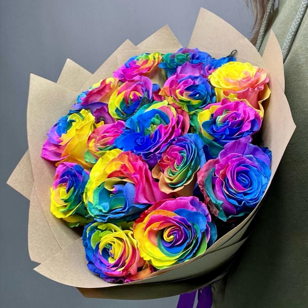 Buchete din Trandafiri Rainbow