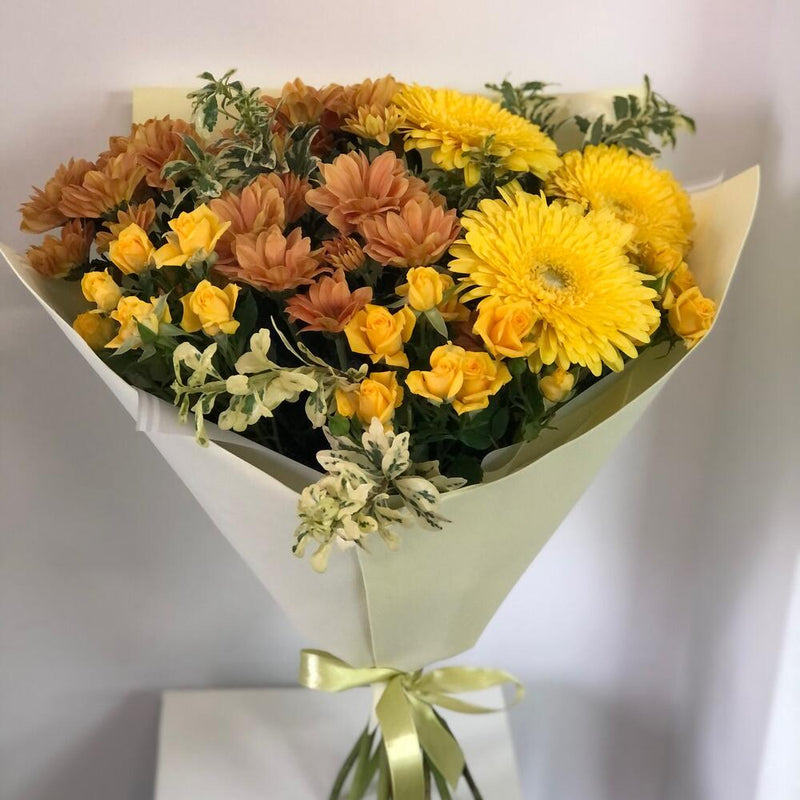 Buchet de Toamnă cu Gerbera și Crizantemă