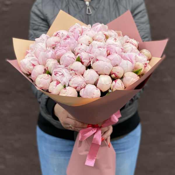 Buchet din 51 Bujori Roz