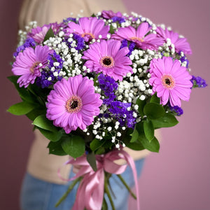 Buchet Mov-Lila din Gerbera